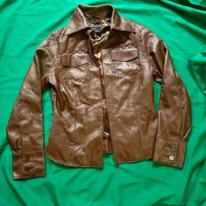 BEBE genuine leather jacket